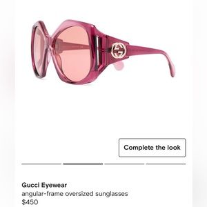 GUCCI SOUARE BURGUNDY BURGUNDY DESIGNER EYEWEAR